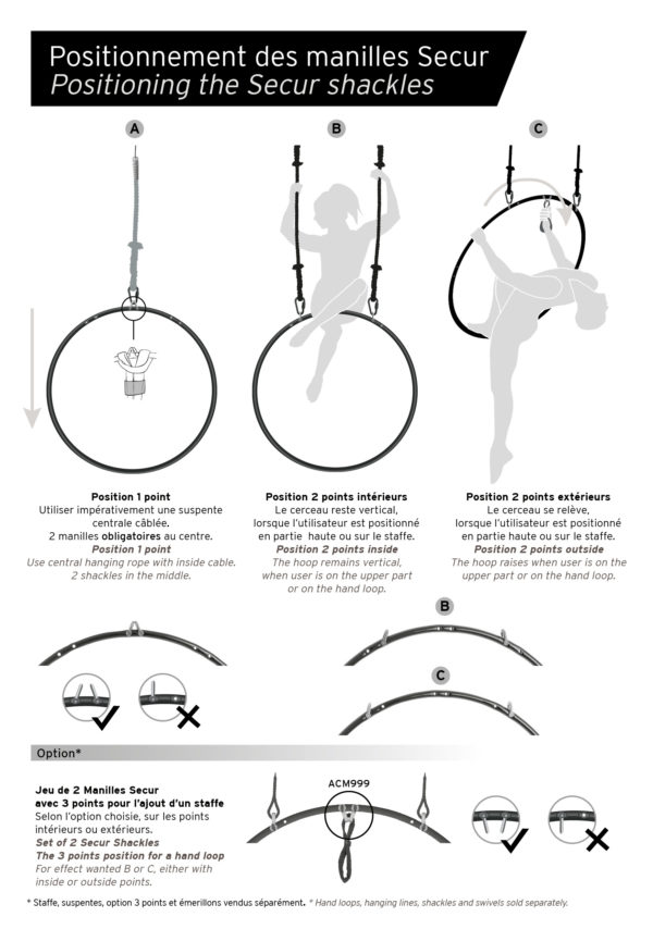 Aerial hoop Ø105cm with shackles - Image 2