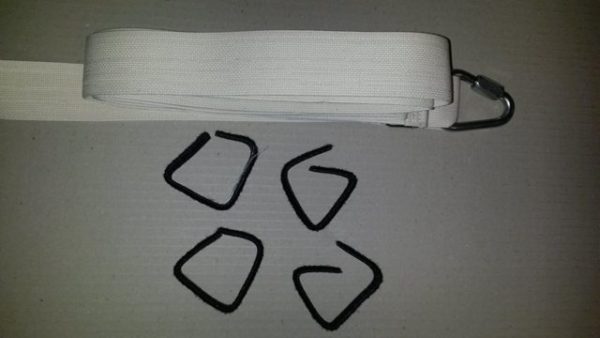 Aerial straps x 2 - Adjustable from 5m to 10m width 5cm - white - Image 5