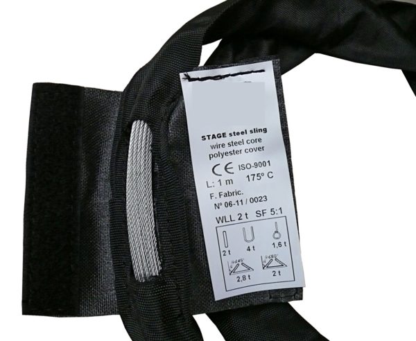 Stage steel sling lenght 2m - WLL 2000kg - Image 2